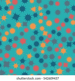 Seamless pattern of colorful stars.