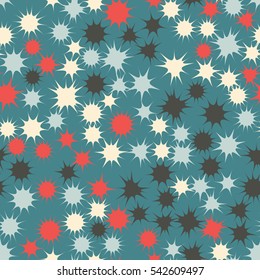 Seamless pattern of colorful stars.