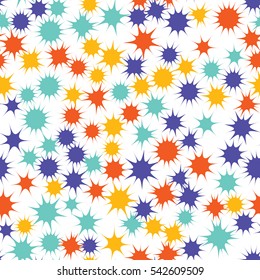 Seamless pattern of colorful stars.