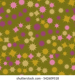 Seamless pattern of colorful stars.
