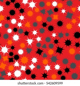Seamless pattern of colorful stars.