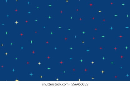 Seamless pattern of colorful stars.