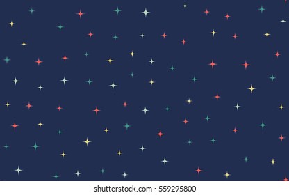 Seamless pattern of colorful stars.