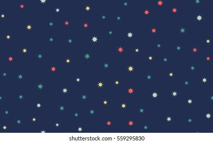 Seamless pattern of colorful stars.