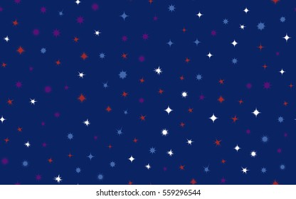 Seamless pattern of colorful stars.