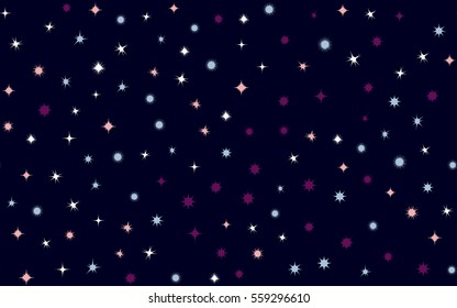 Seamless pattern of colorful stars.