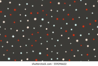 Seamless pattern of colorful stars.