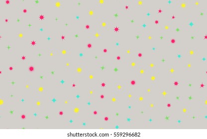 Seamless pattern of colorful stars.
