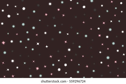 Seamless pattern of colorful stars.