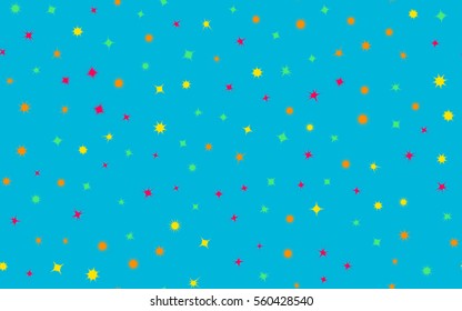 Seamless pattern of colorful stars.