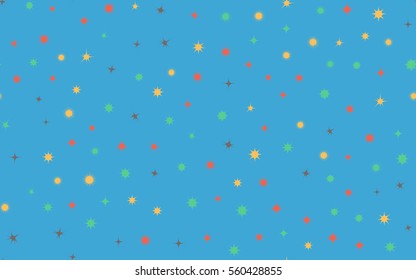 Seamless pattern of colorful stars.