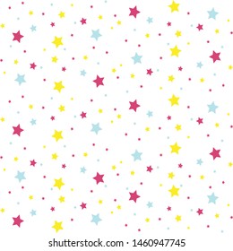 seamless pattern, colorful stars background. vector, illustration