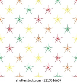 Seamless pattern with colorful stars for fabric. Kids background for textile.
