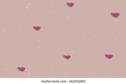 Seamless pattern of colorful stars and hearts. Fashion camouflage.
