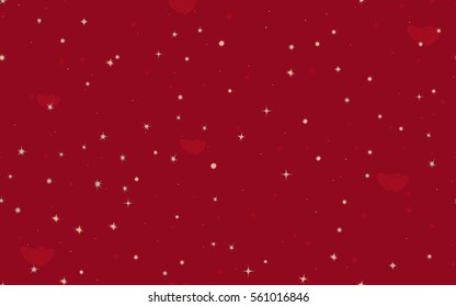 Seamless pattern of colorful stars and hearts. Fashion camouflage.