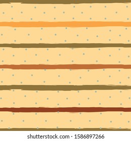 Seamless Pattern with colorful stripes and dots. Vector Illustration.
