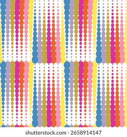 Padrão contínuo de listras coloridas. Ideal para tecidos de mulheres e crianças, decoração de casa ou artigos de presente. Fundo do vetor.