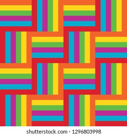 seamless pattern colorful  stripes and squares 