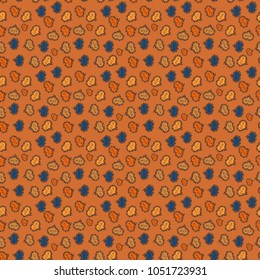 Seamless pattern colorful summer style label illustration with nice elements. Vector illustration. Our love is happy. Love card. Love and unusual designs.