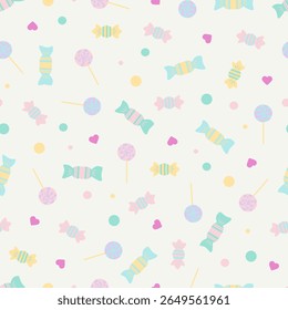 Padrão perfeito com doces coloridos. Bonitos doces projetados para festas de Halloween, cartão, scrapbook, tecido, embalagem, têxtil, estacionário, e casos de telefone.