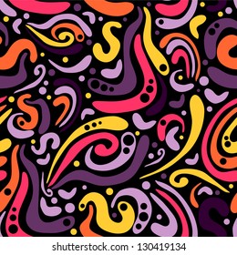Seamless pattern with colorful swirls