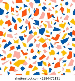 Seamless pattern with colorful terrazzo design