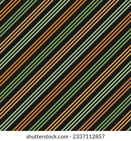 Seamless pattern with colorful thin oblique stripes and black background