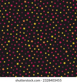 Seamless pattern with colorful tiny stars