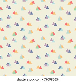 Seamless pattern with colorful triangle background vector illustration 