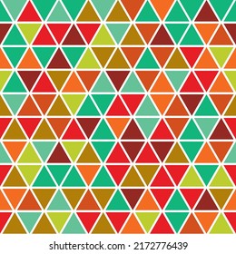 Seamless pattern with colorful triangle texture background. Vector illustration design.