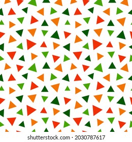 Seamless pattern with colorful triangles