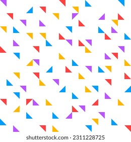 Seamless pattern with colorful triangles