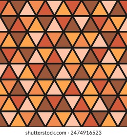 Seamless pattern with colorful triangles