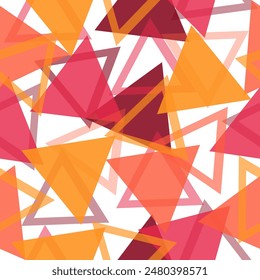 Seamless pattern with colorful triangles. Abstract seamless Grunge colorful pattern.