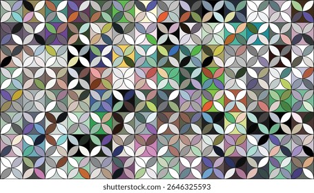motif harmonieux de triangles colorés, motif abstrait harmonieux