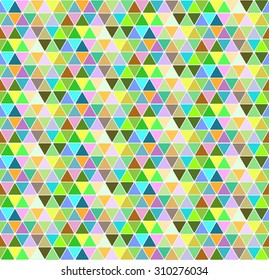 Seamless pattern of colorful triangles. Abstract background.