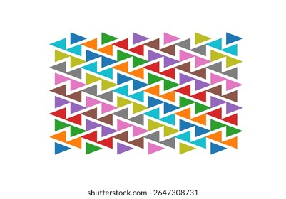 motif harmonieux de triangles colorés disposés dans une illustration géométrique abstraite en grille pour divers projets 