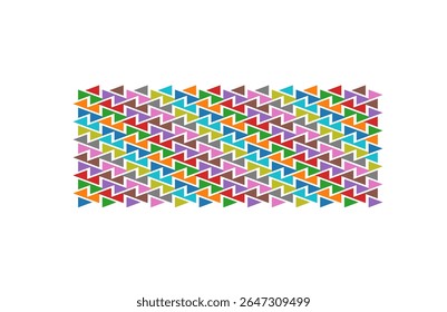 seamless pattern of colorful triangles arranged in a geometric, abstract grid illustration 