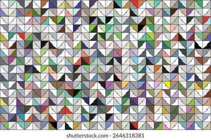 motif harmonieux de triangles colorés, motif géométrique harmonieux