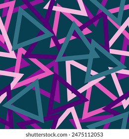 Seamless pattern with colorful triangles. illustration vetor.