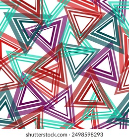 Seamless pattern with colorful triangles. illustration vetor.