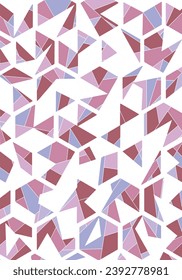 Seamless pattern of colorful triangles on a white background, wallpaper, backgrounds, digital scrapbooking