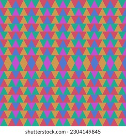 Seamless pattern with colorful triangles. Vector illustration for your design