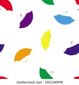 seamless pattern with colorful umbrellas