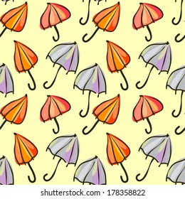 seamless pattern colorful umbrellas