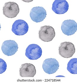 seamless pattern of colorful vector watercolor  circles
