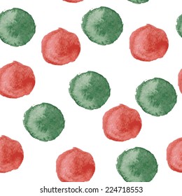 seamless pattern of colorful vector watercolor  circles
