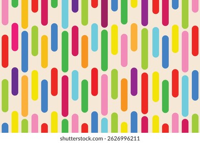 Seamless pattern with colorful vertical lines, Vector illustration 