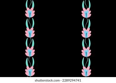 Seamless pattern with colorful watercolor flowers. Endless spring background with simple flower. Orchid backdrop. Floral wallpaper and bed linen print.
