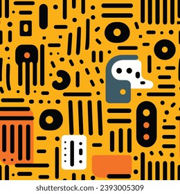 Seamless pattern colorful with wave line for trendy textile, fabric, wrapping for web, poster, textile, print and other design.